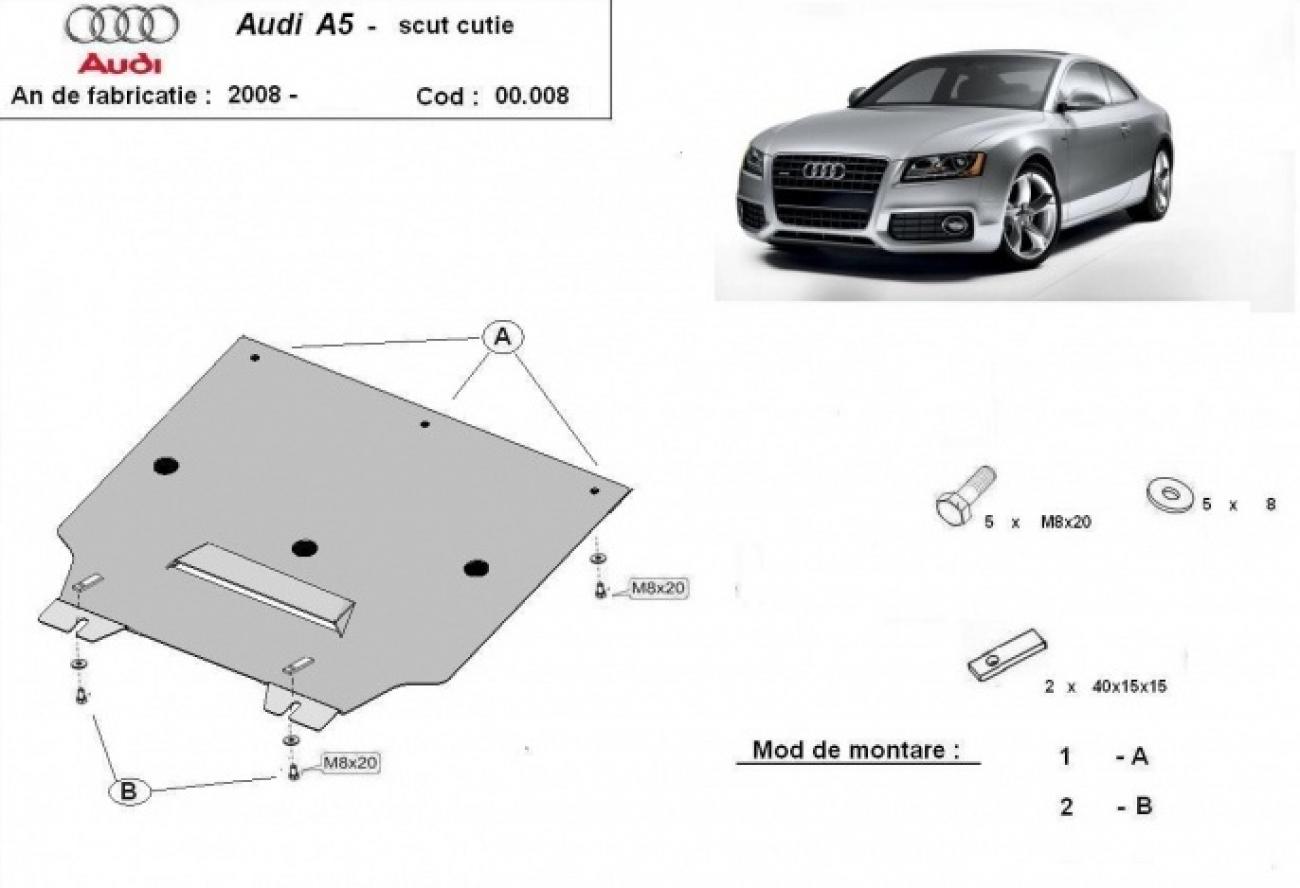 Gearbox skid plate for Audi A5 - 2