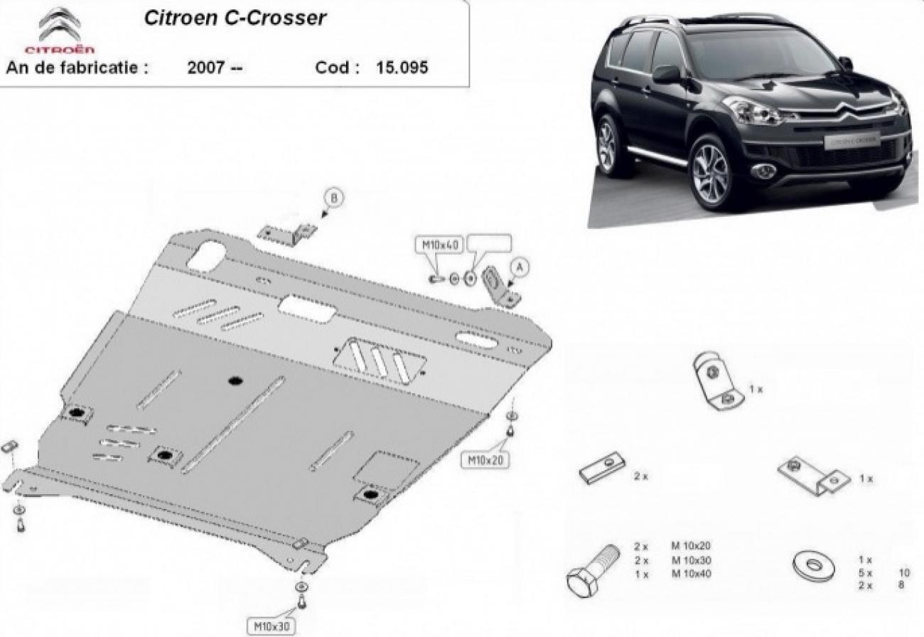 Engine skid plate Citroen C - Crosser - 2