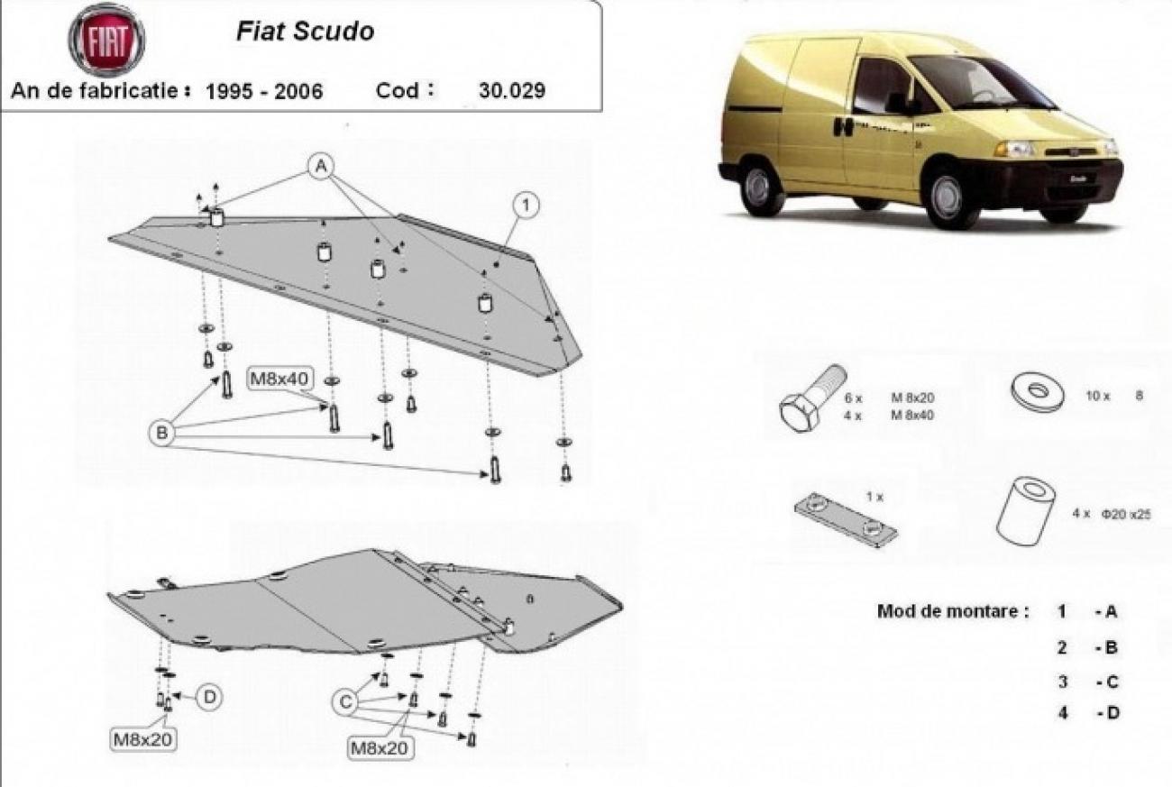 Engine skid plate Fiat Scudo - 2