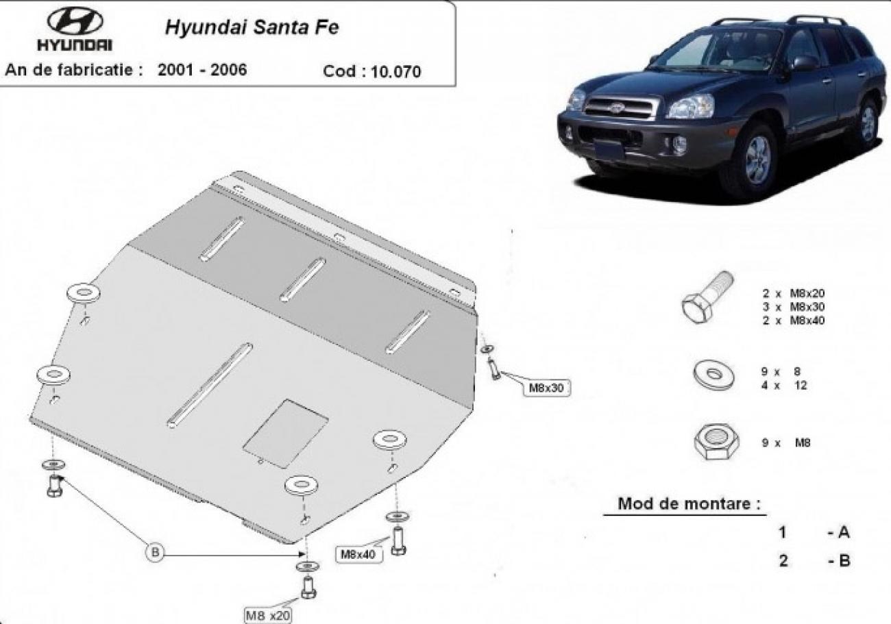 Engine skid plate Hyundai Santa Fe - 2