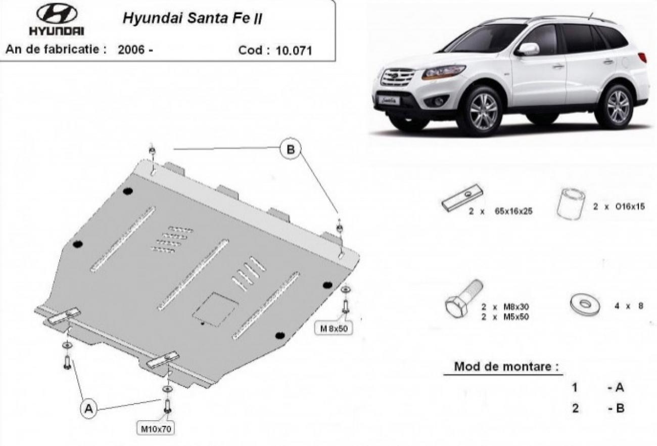 Engine skid plate Hyundai Santa Fe - 2