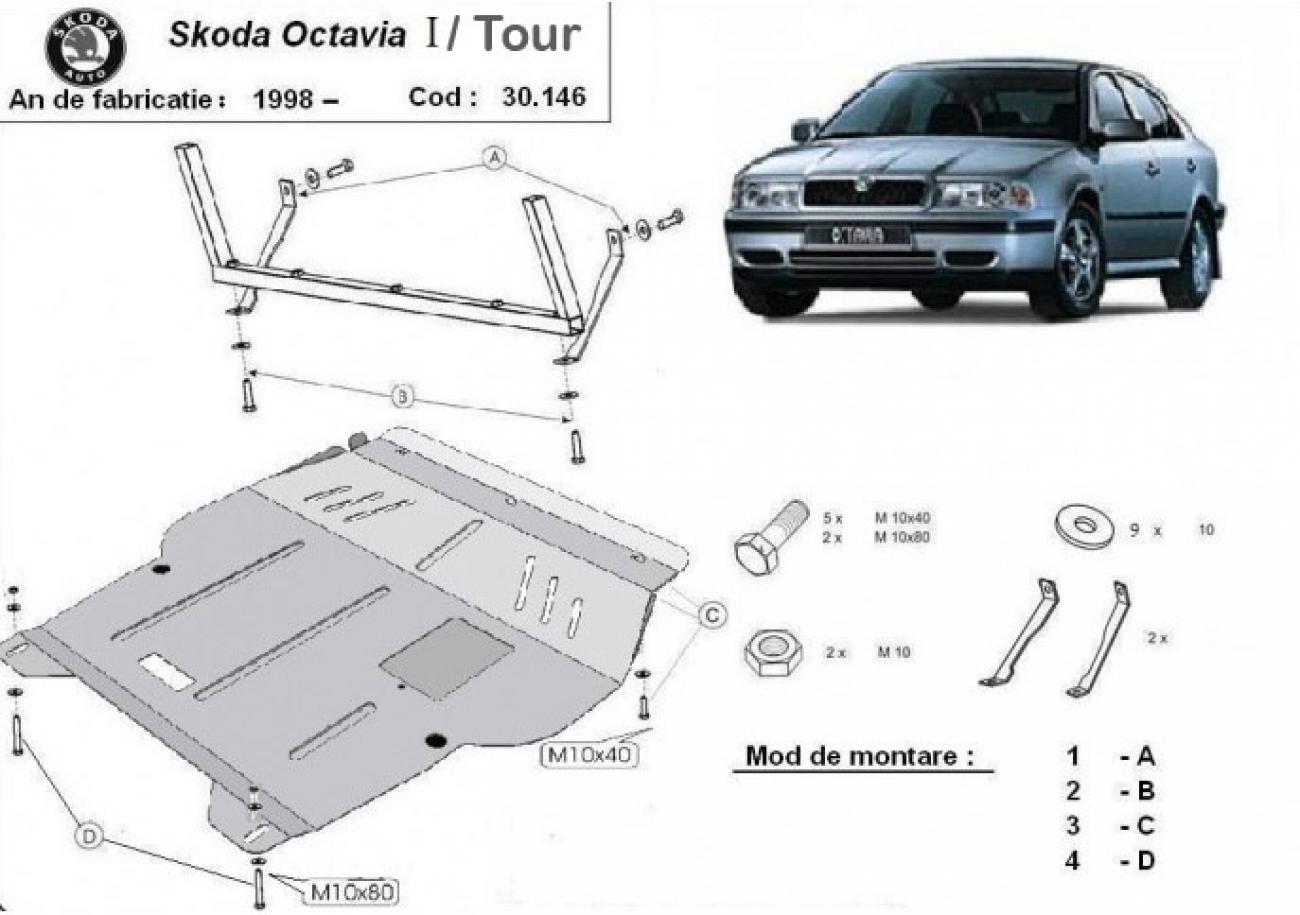 Engine skid plate Skoda Octavia Tour - 2