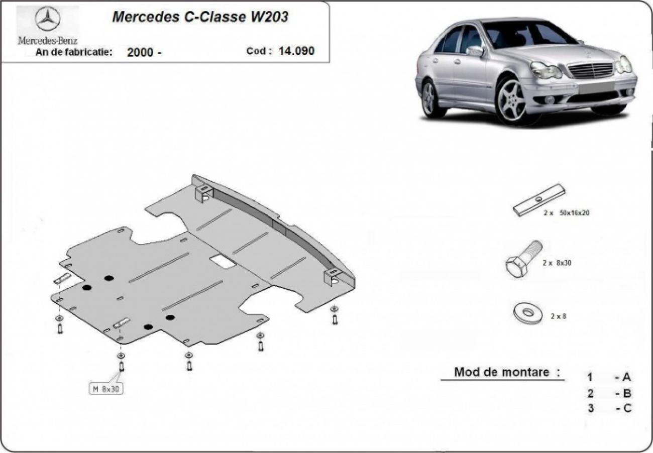 Engine skid plate Mercedes C-Class - 2