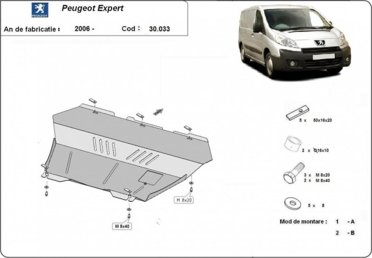 Engine and gearbox skid plate Peugeot Expert - 2