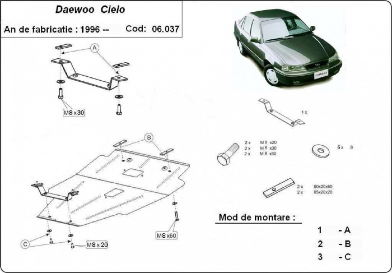 Engine skid plate Daewoo Cielo - 2