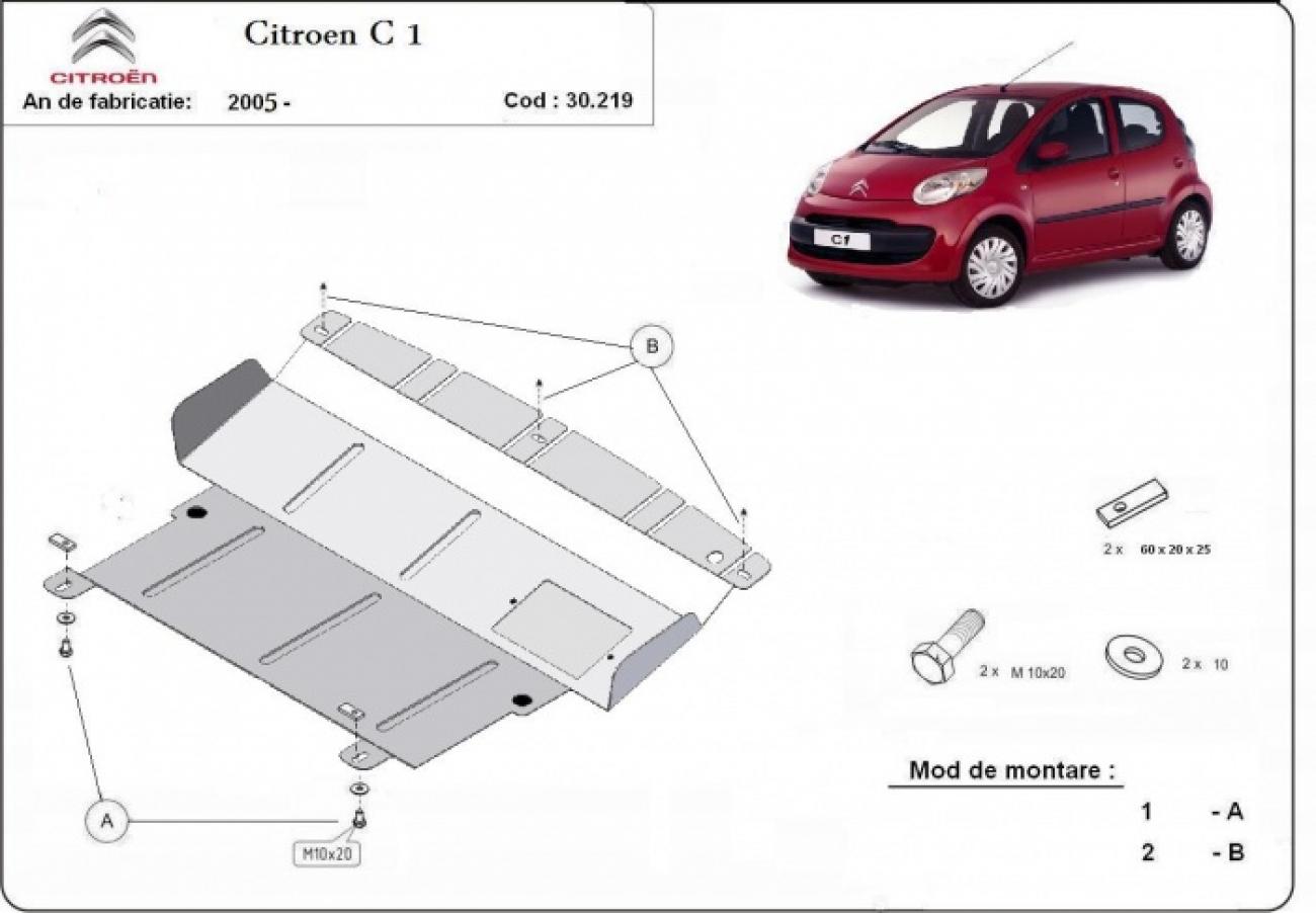 Engine skid plate Citroen C 1 - 2