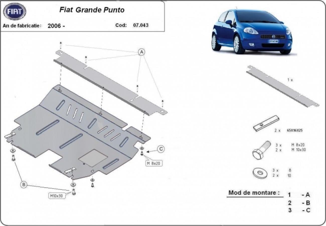 Engine skid plate Fiat Grande Punto - 2