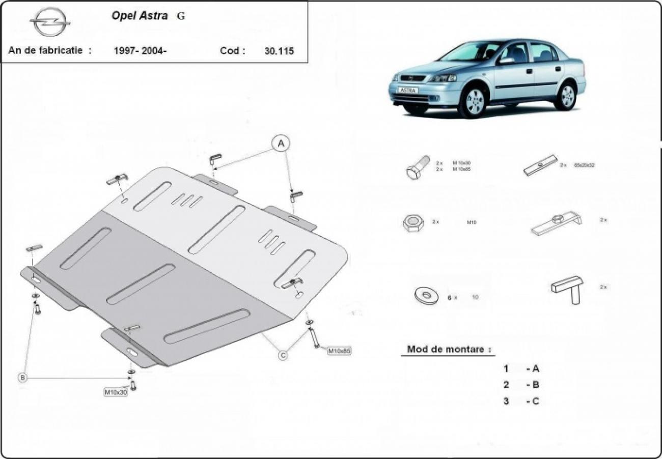 Engine skid plate Opel Astra G - 2