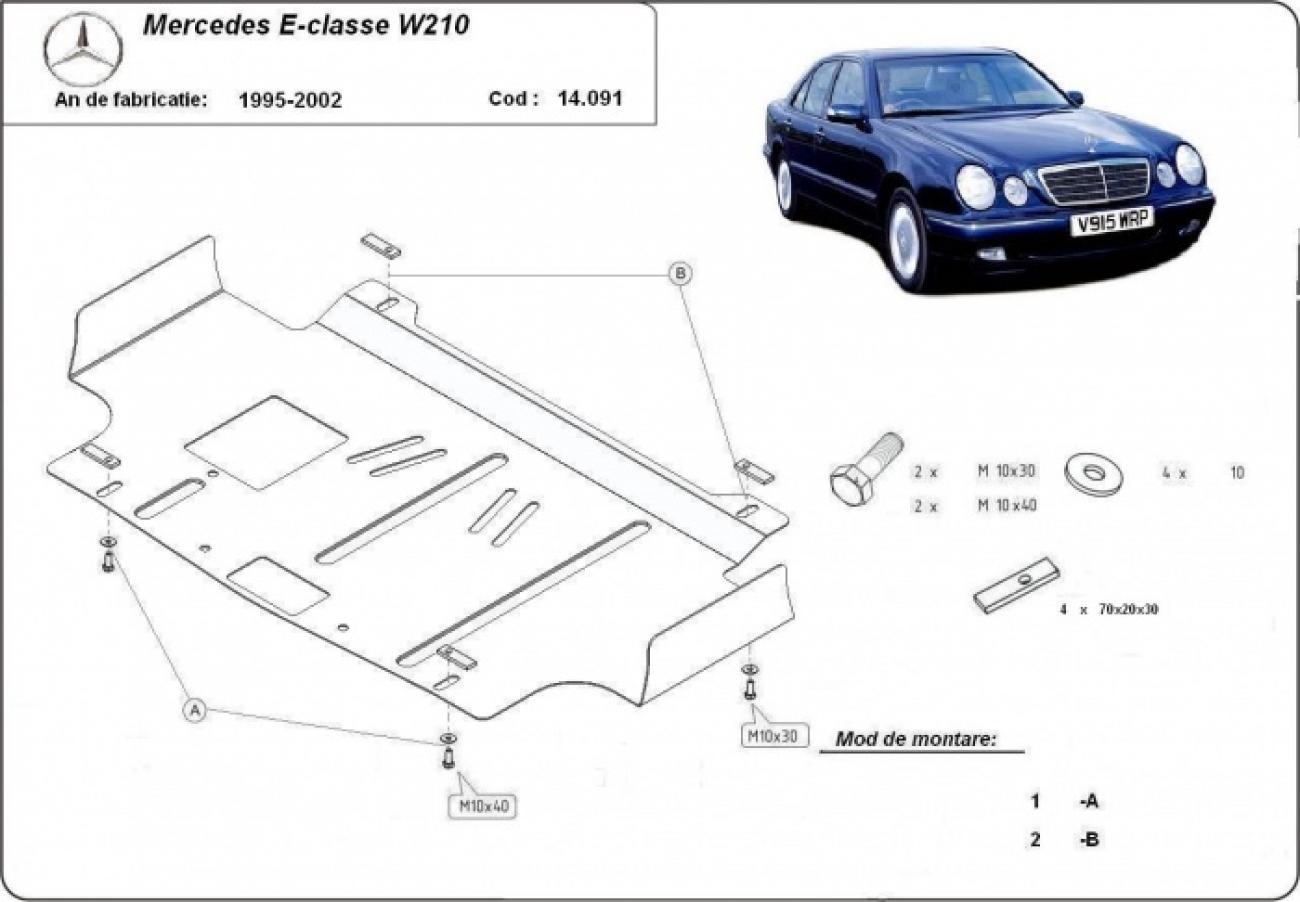 Engine skid plate Mercedes E-Class W210 - 2