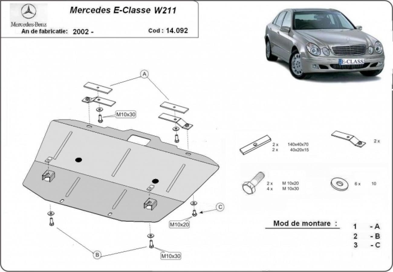 Engine skid plate Mercedes E-Class W211 - 2