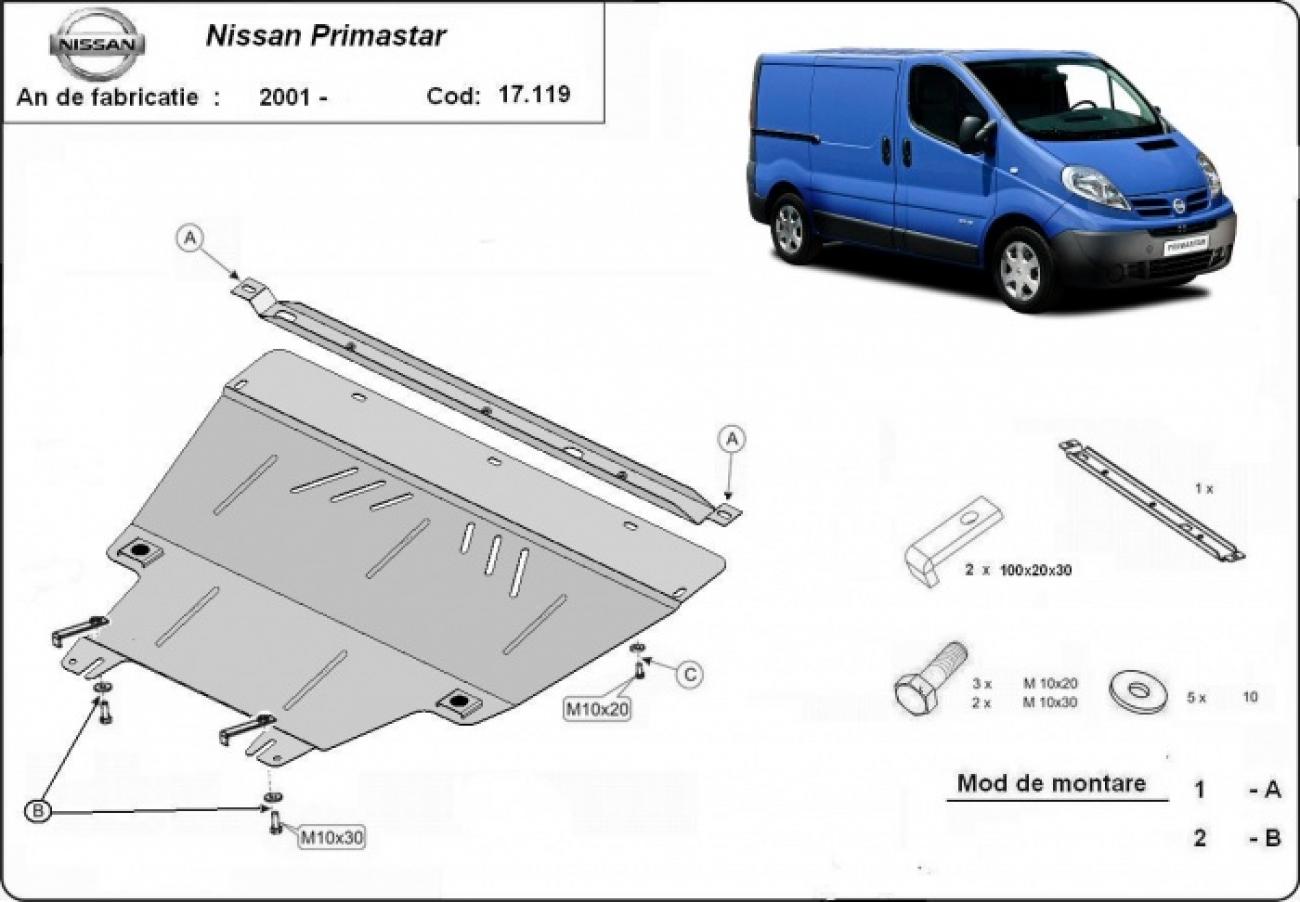 Engine skid plate Nissan Primastar - 2