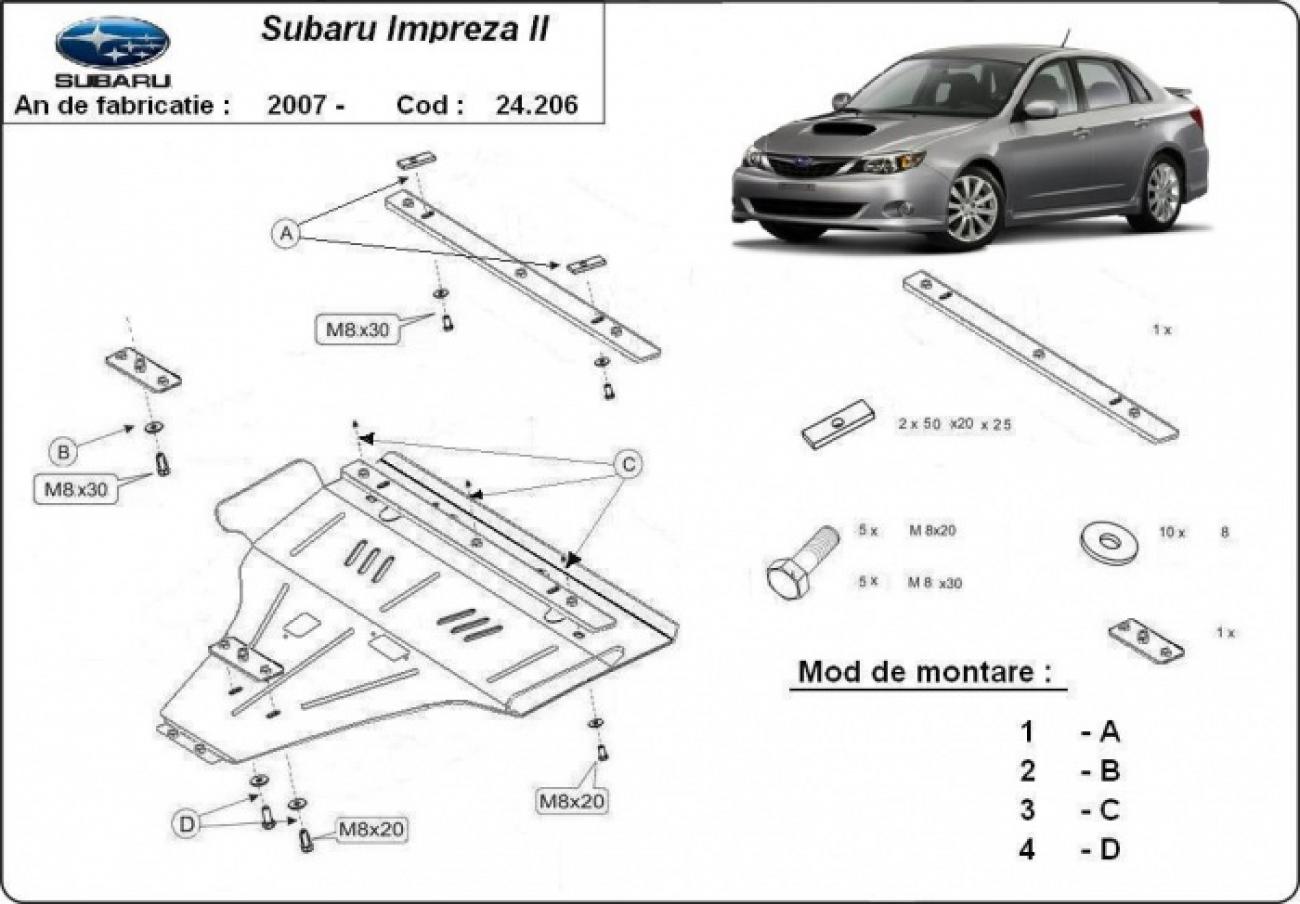 Engine skid plate Subaru Impreza petrol - 2