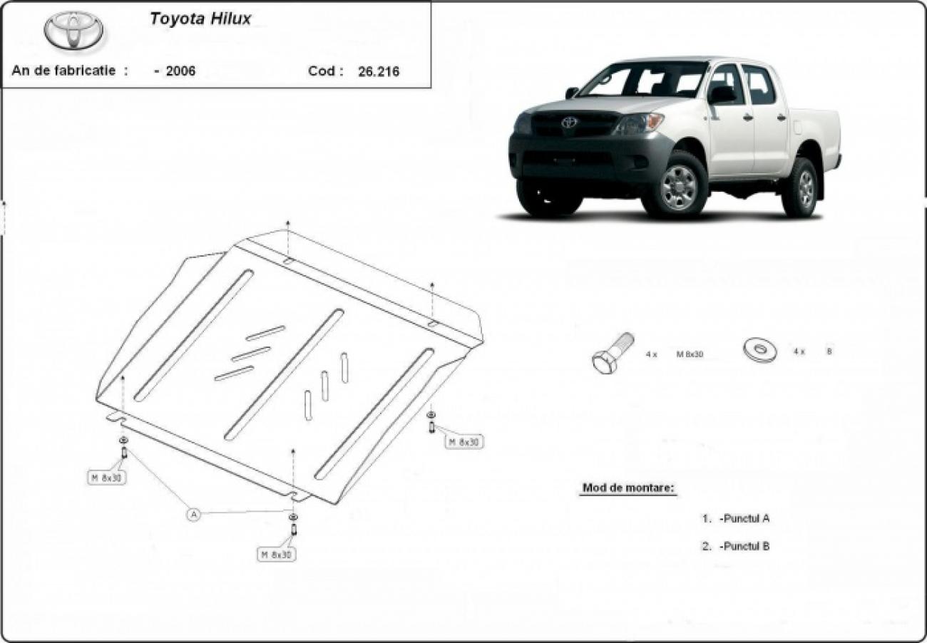 Engine skid plate Toyota Hilux - 2