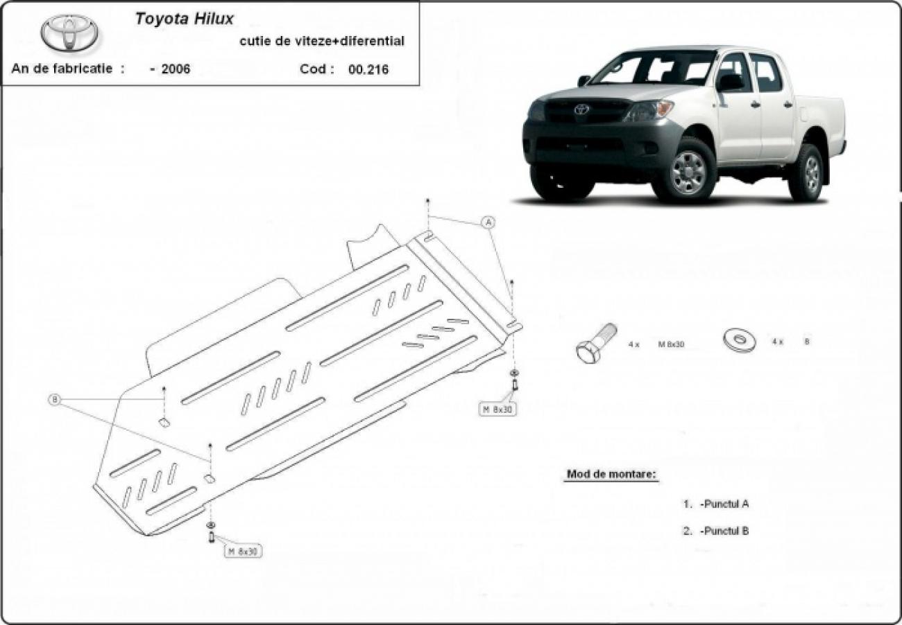 Gearbox and cooler skid plate Toyota Hilux - 2