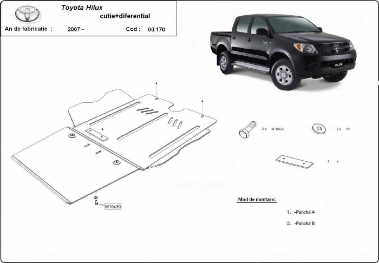 Differential skid plate Toyota Hilux - 2