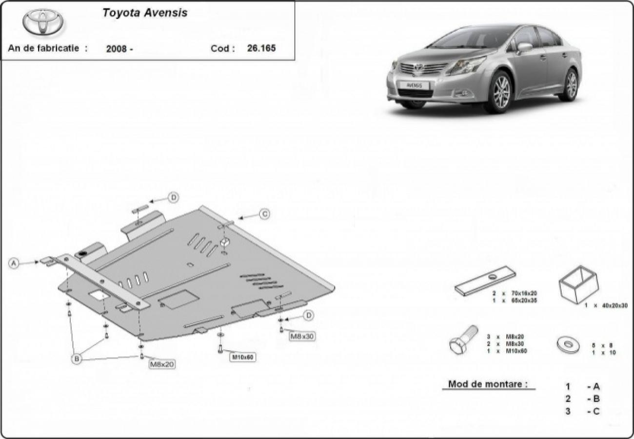Engine skid plate Toyota Avensis - 2