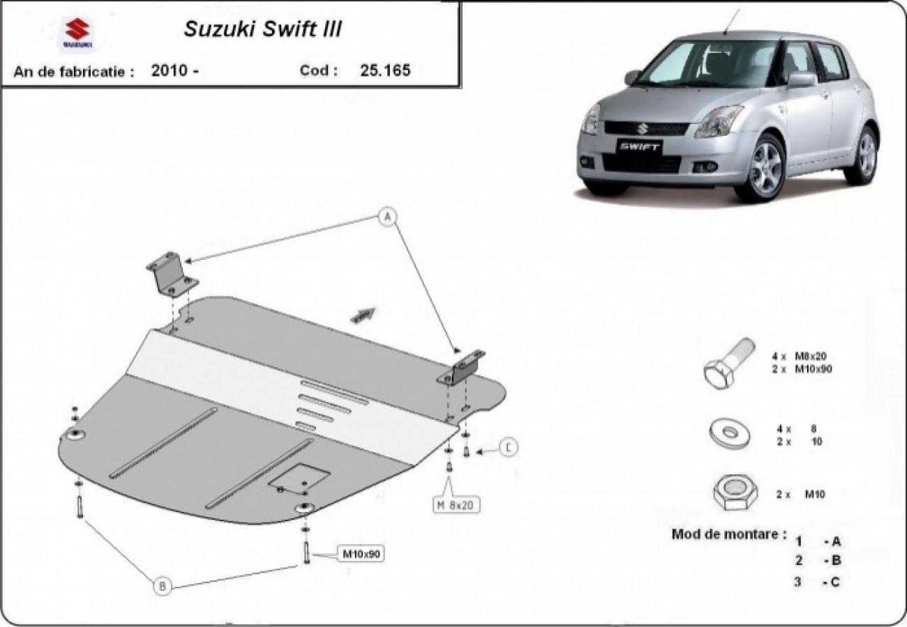 Engine skid plate Suzuki Swift 3 - 2