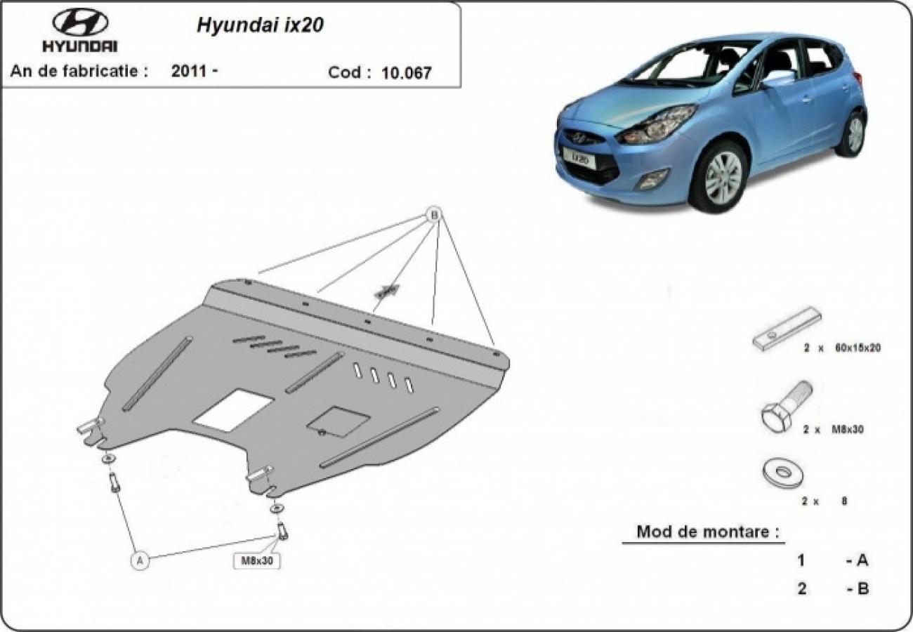 Engine skid plate Hyundai ix20 - 2