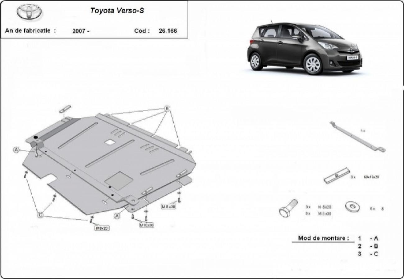 Engine skid plate Toyota Verso-S - 2