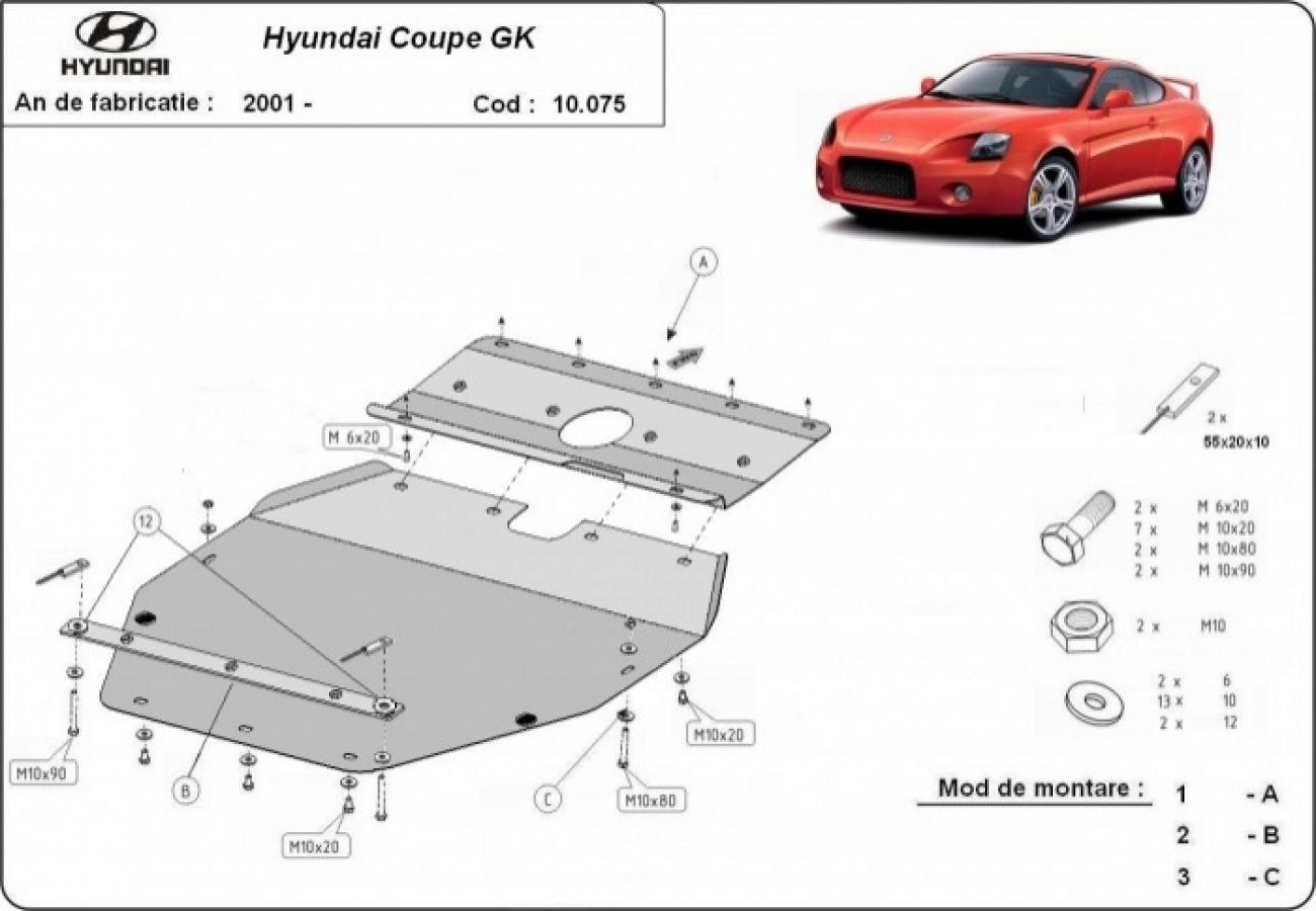 Engine skid plate Hyundai Coupé Gk - 2