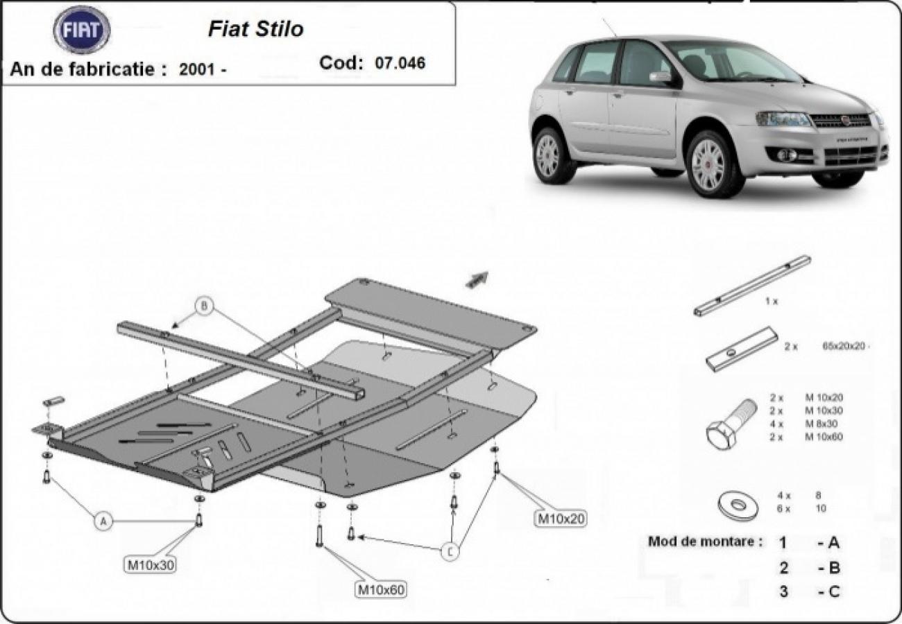 Engine skid plate Fiat Stilo - 2