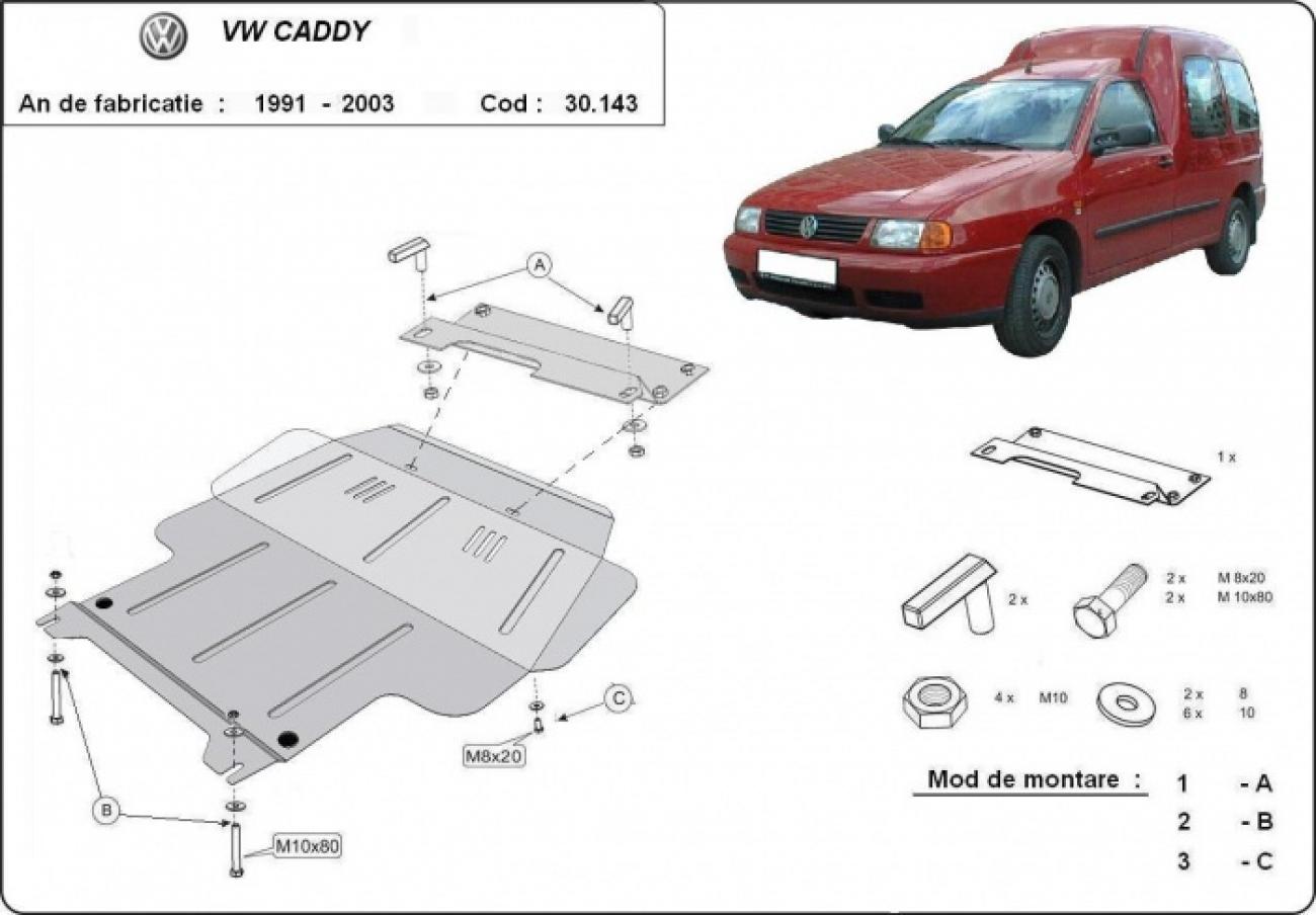 Engine skid plate Volkswagen Caddy - 2