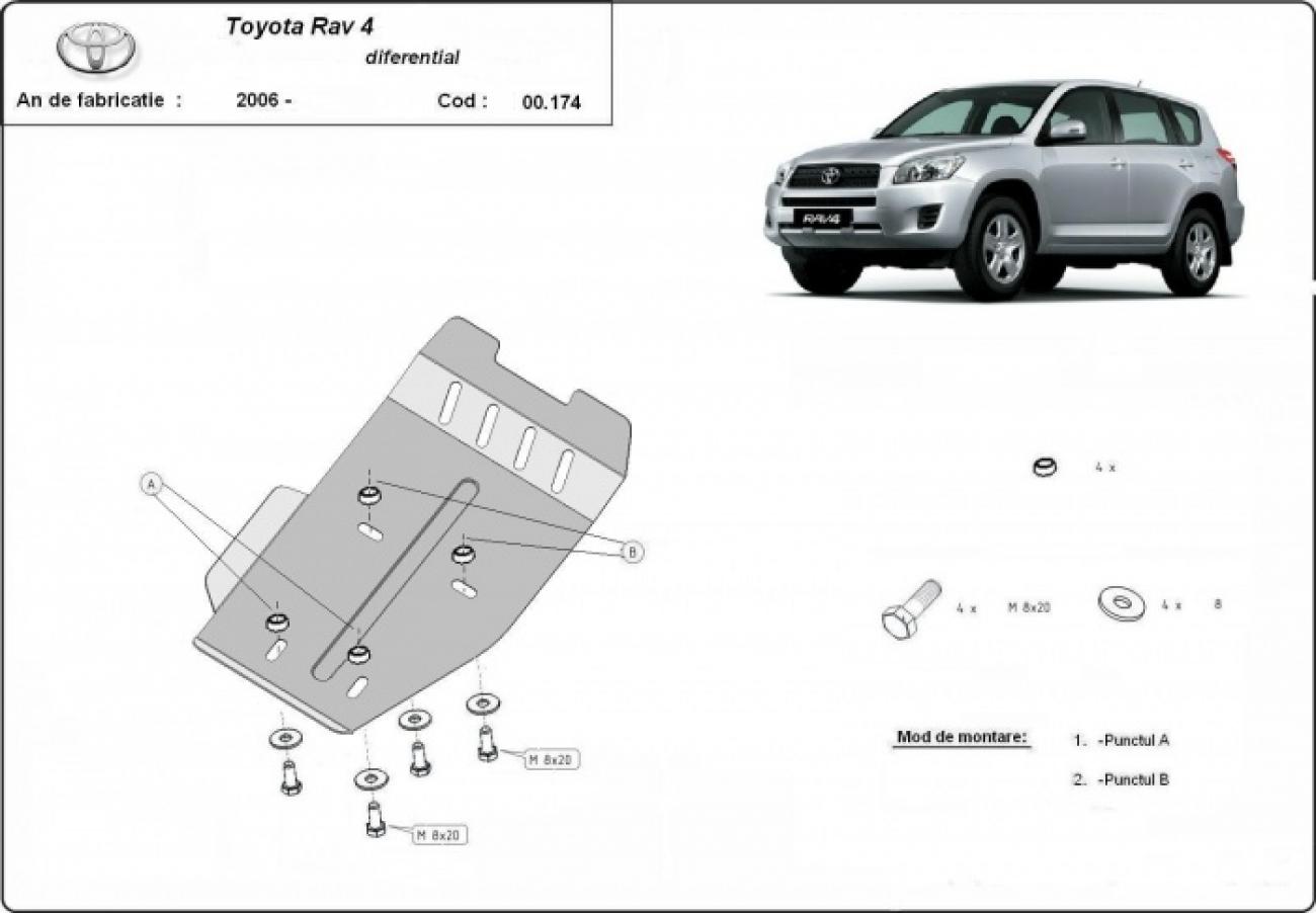 Differential skid plate Toyota RAV 4 - 2