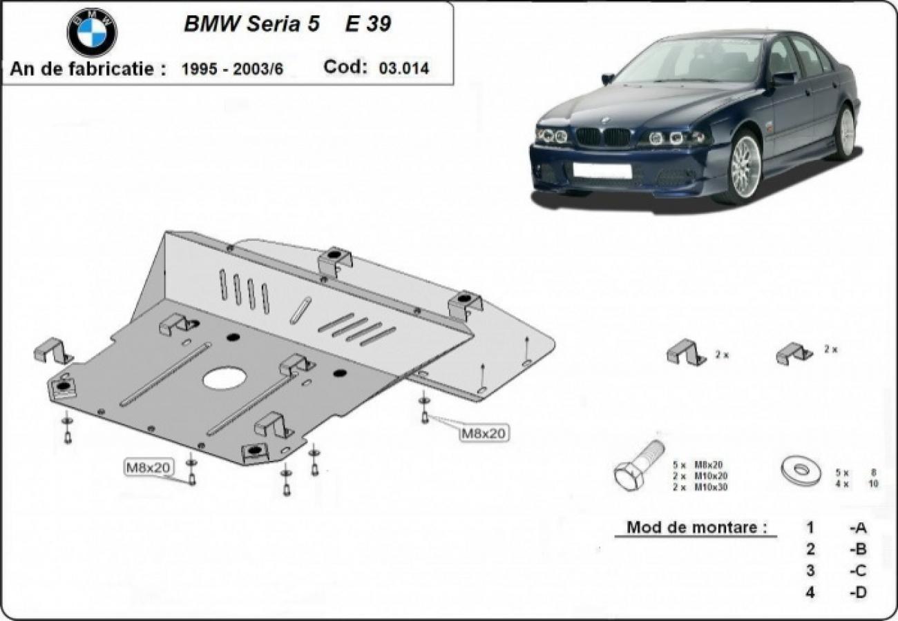 Engine skid plate BMW Seria5 E39 - 2