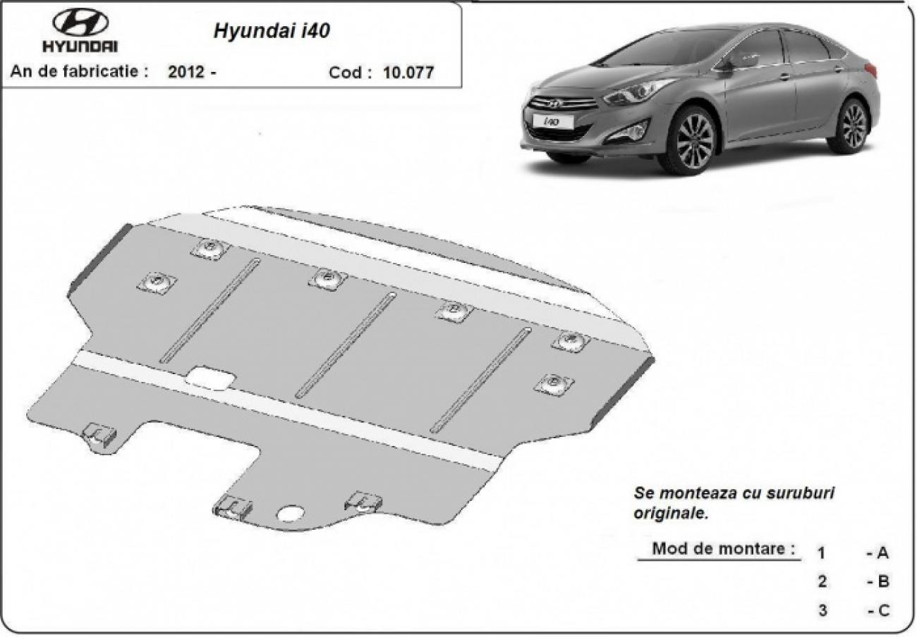 Engine and gearbox skid plate Hyundai i40 - 2