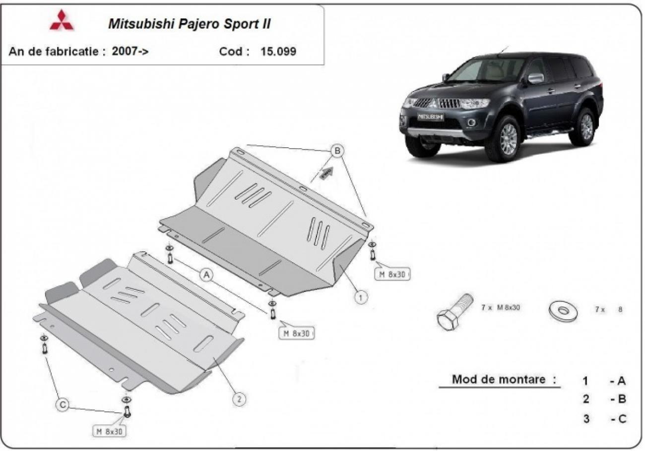 Engine and cooler skid plate Mitsubishi Pajero Sport 2 - 2