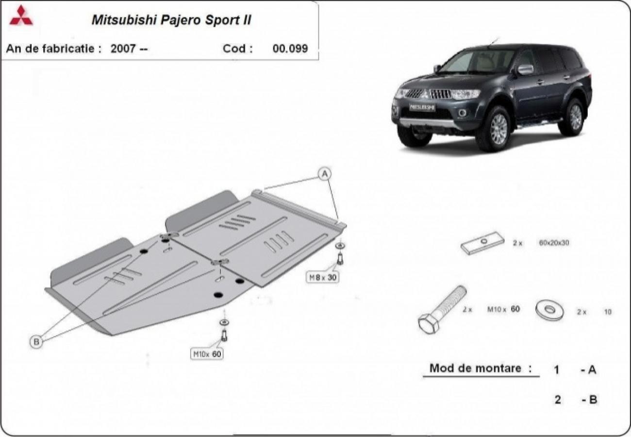 Gearbox and cooler skid plate Mitsubishi Pajero Sport 2 - 2
