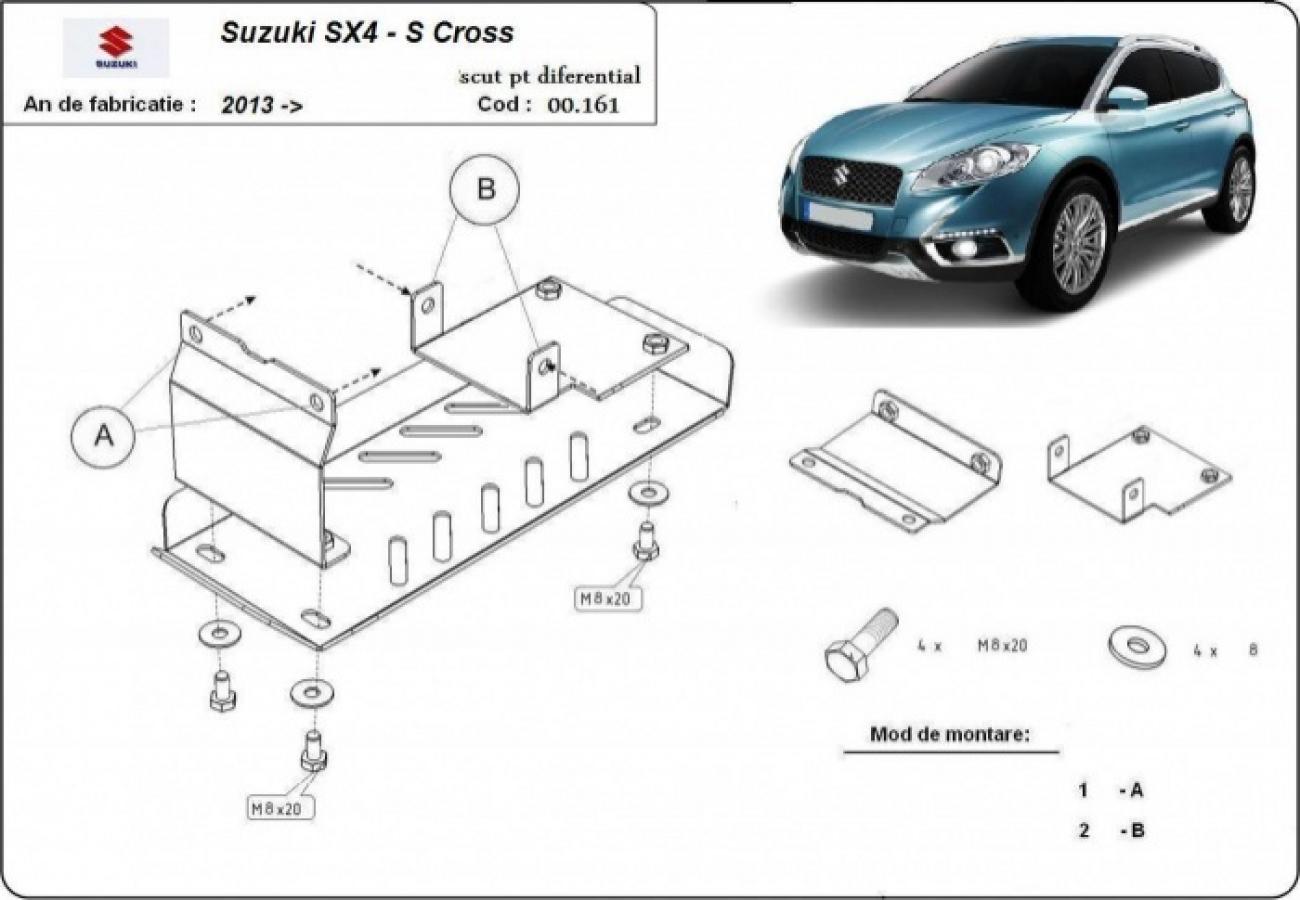 Differential skid plate Suzuki S-Cross - 4WD - 2