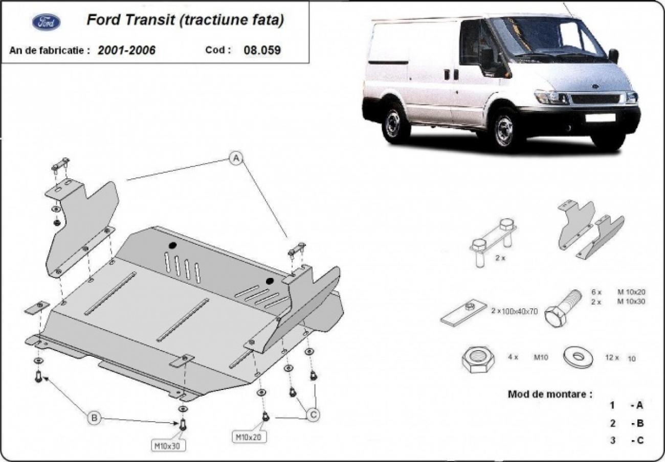 Engine and gearbox skid plate Ford Transit - front-wheel drive - 2