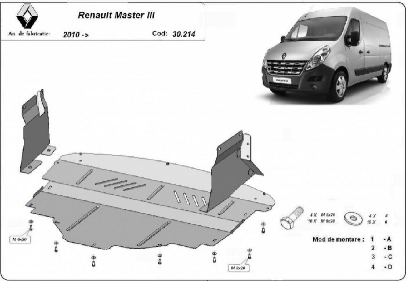Engine skid plate Renault Master 3 - 2