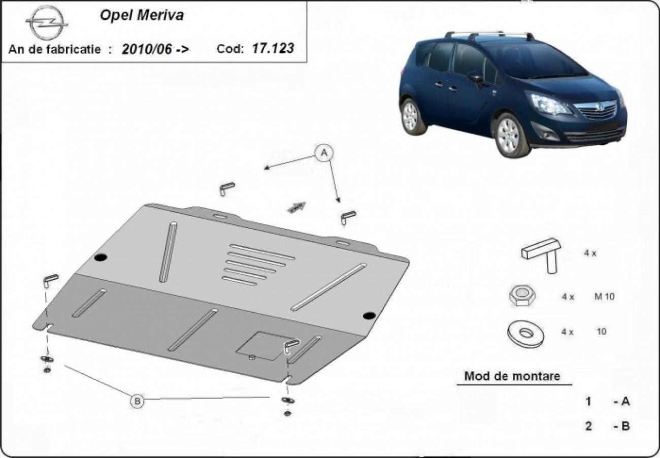Engine skid plate Opel Meriva B - 2