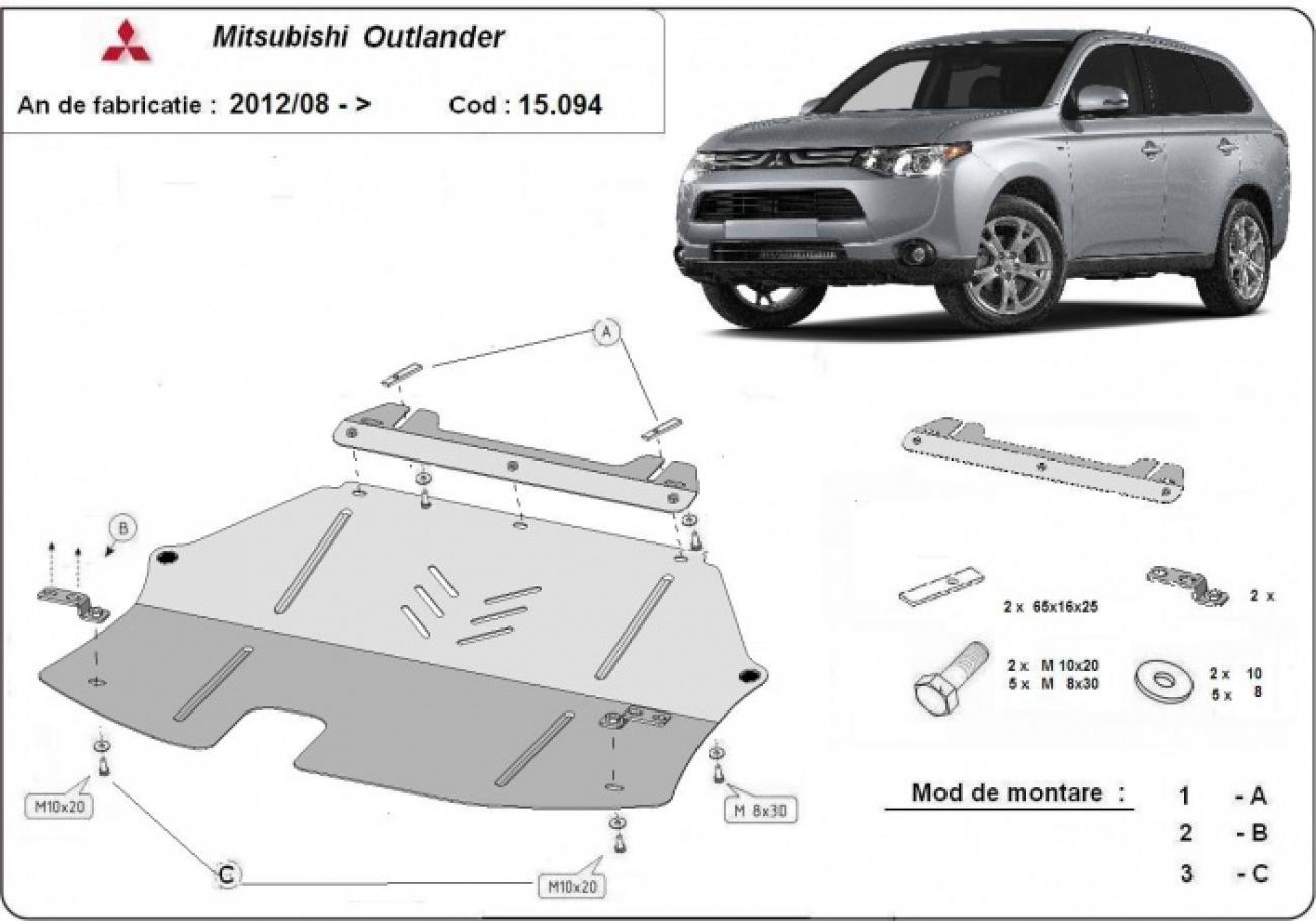 Engine skid plate Mitsubishi Outlander - 2