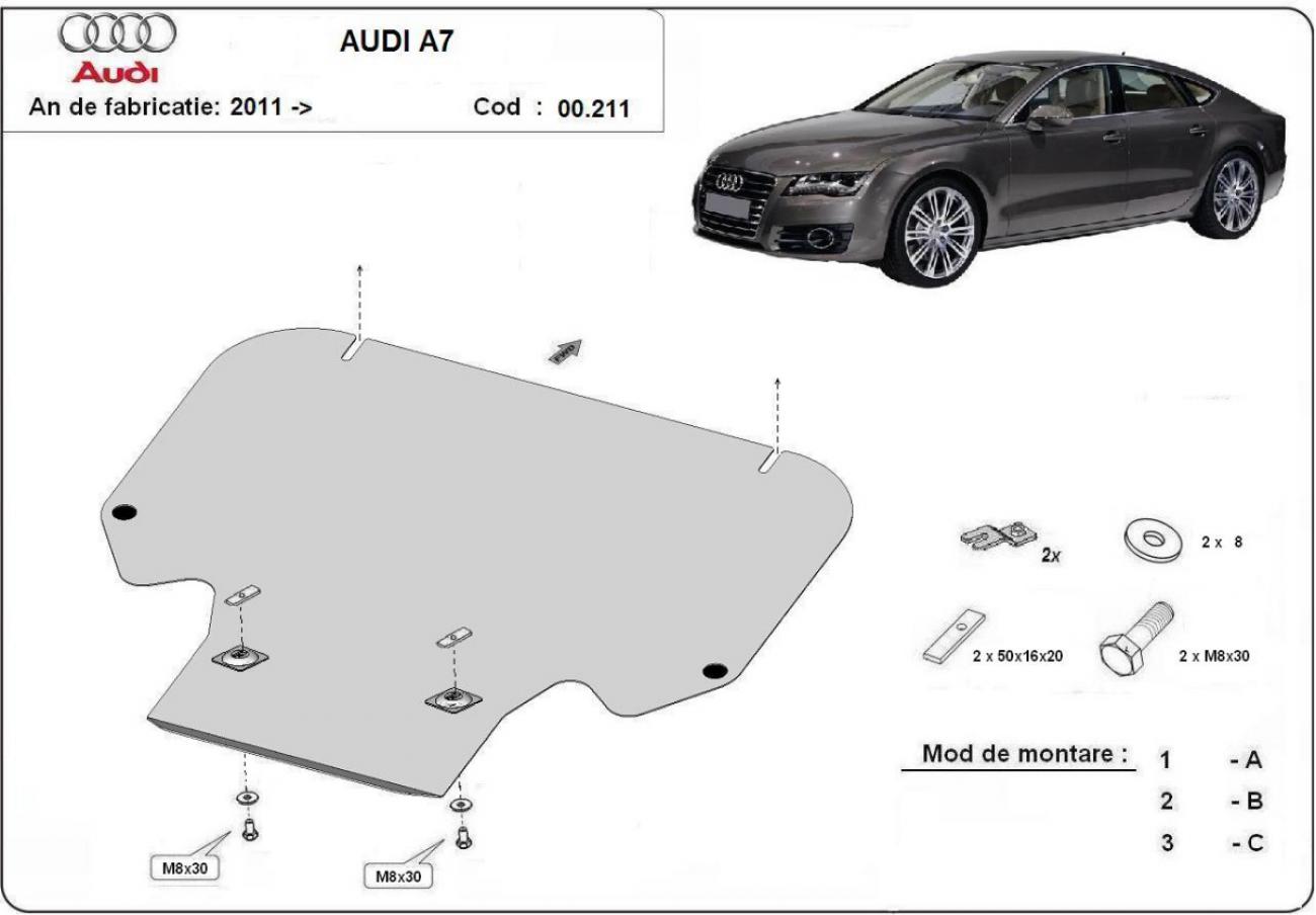 Gearbox skid plate for Audi A7 - 2