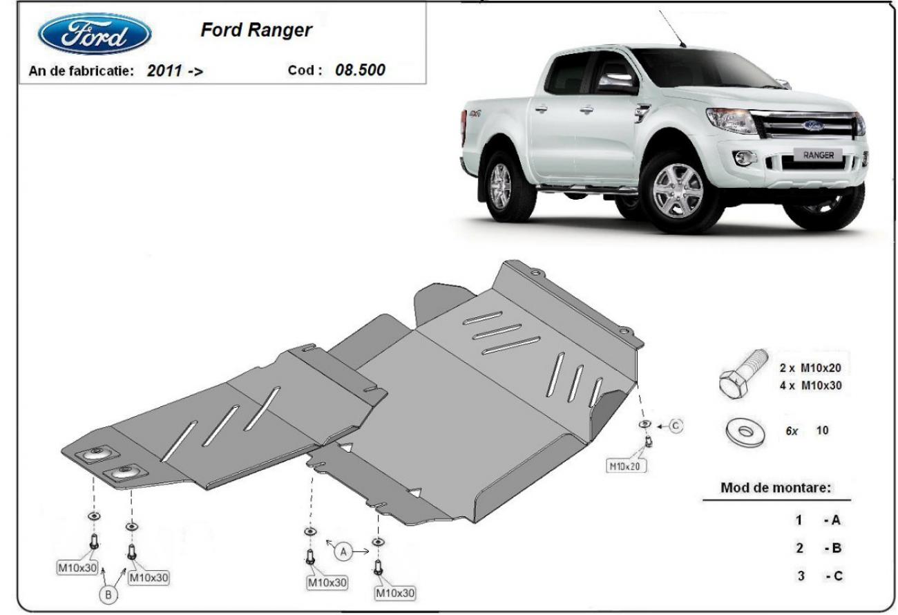 Engine skid plate Ford Ranger - 2