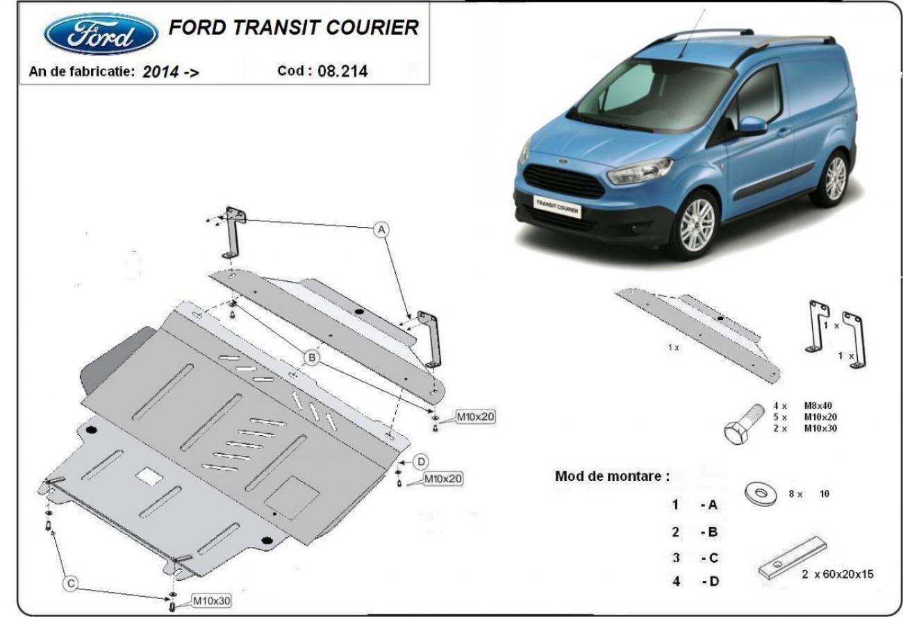 Engine skid plate Ford Transit Courier - 2