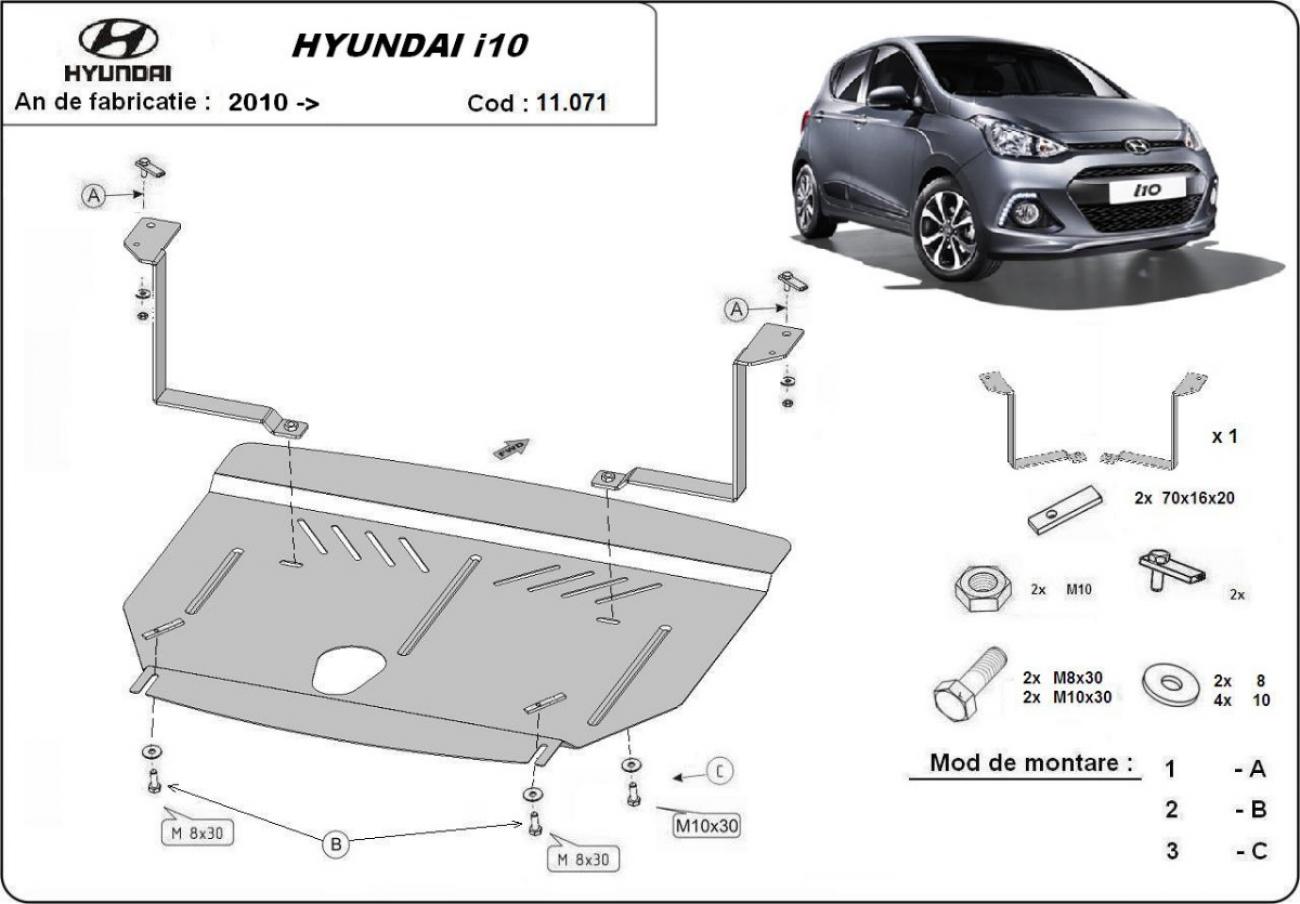 Engine skid plate Hyundai i10 - 2