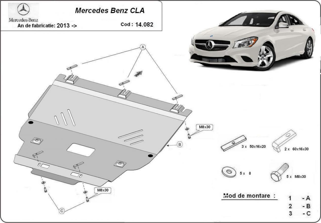Engine skid plate Mercedes CLA X117 - 2