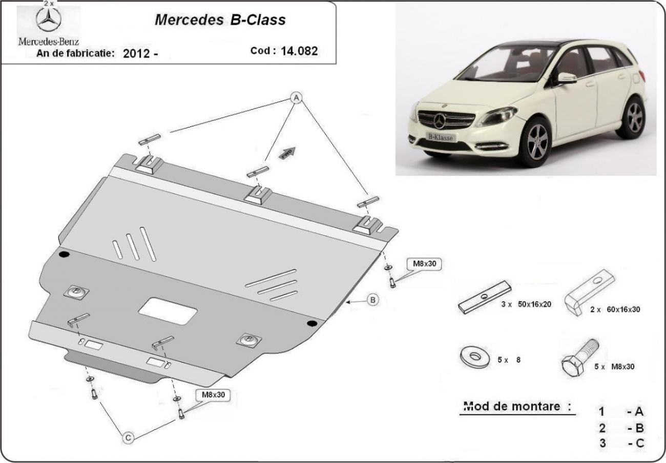 Engine skid plate Mercedes B-Class W246 - 2