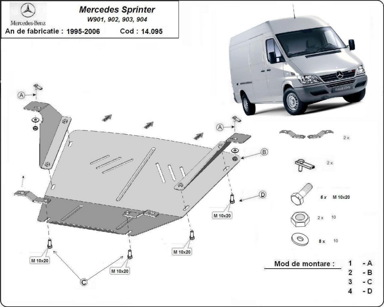 Engine skid plate Mercedes Sprinter - 2