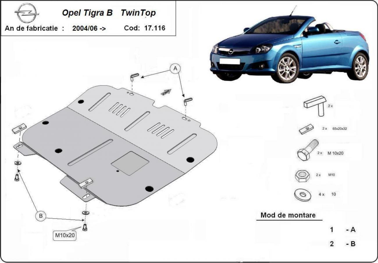 Engine skid plate Opel Tigra - 2