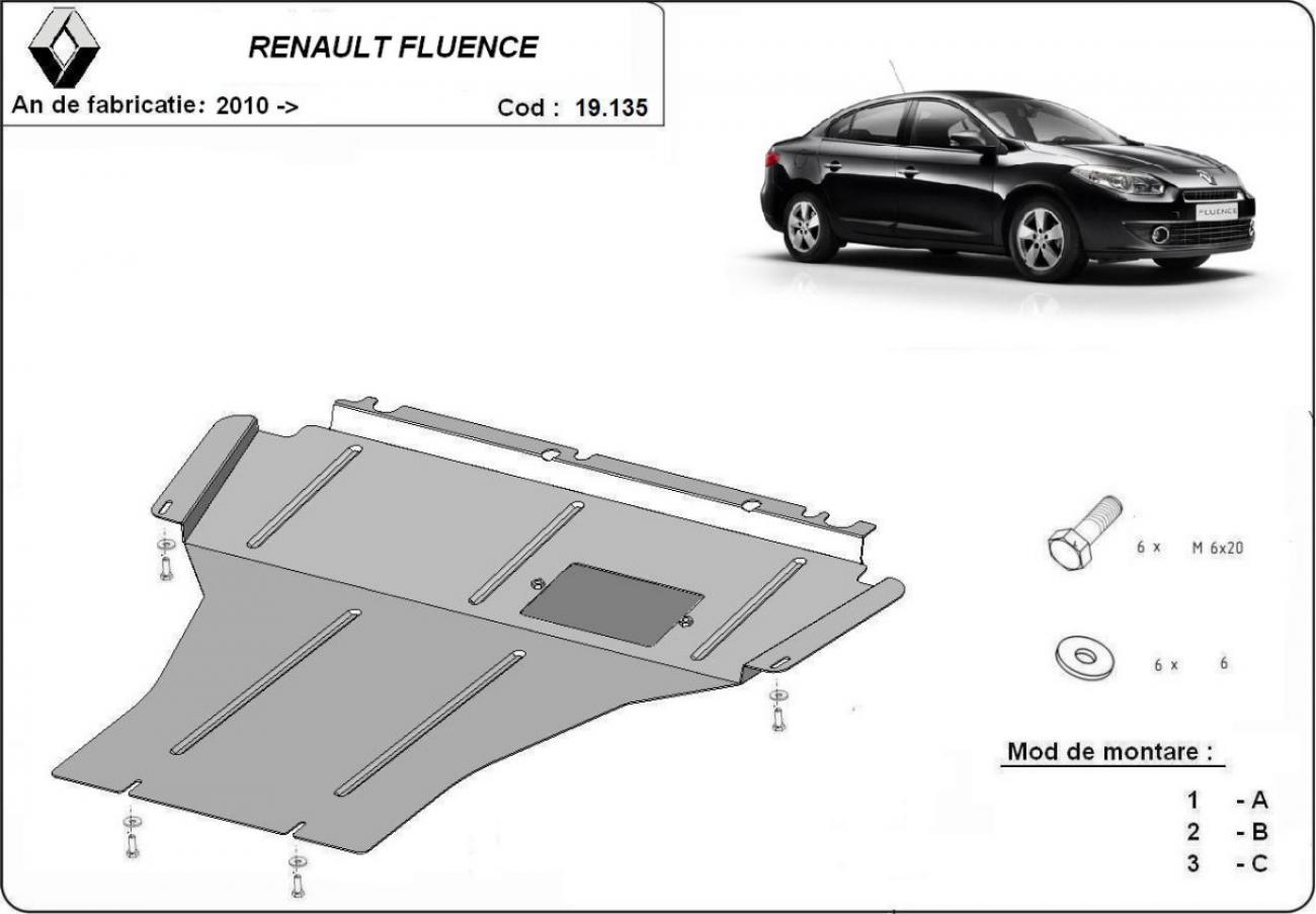 Engine skid plate Renault Fluence - 2