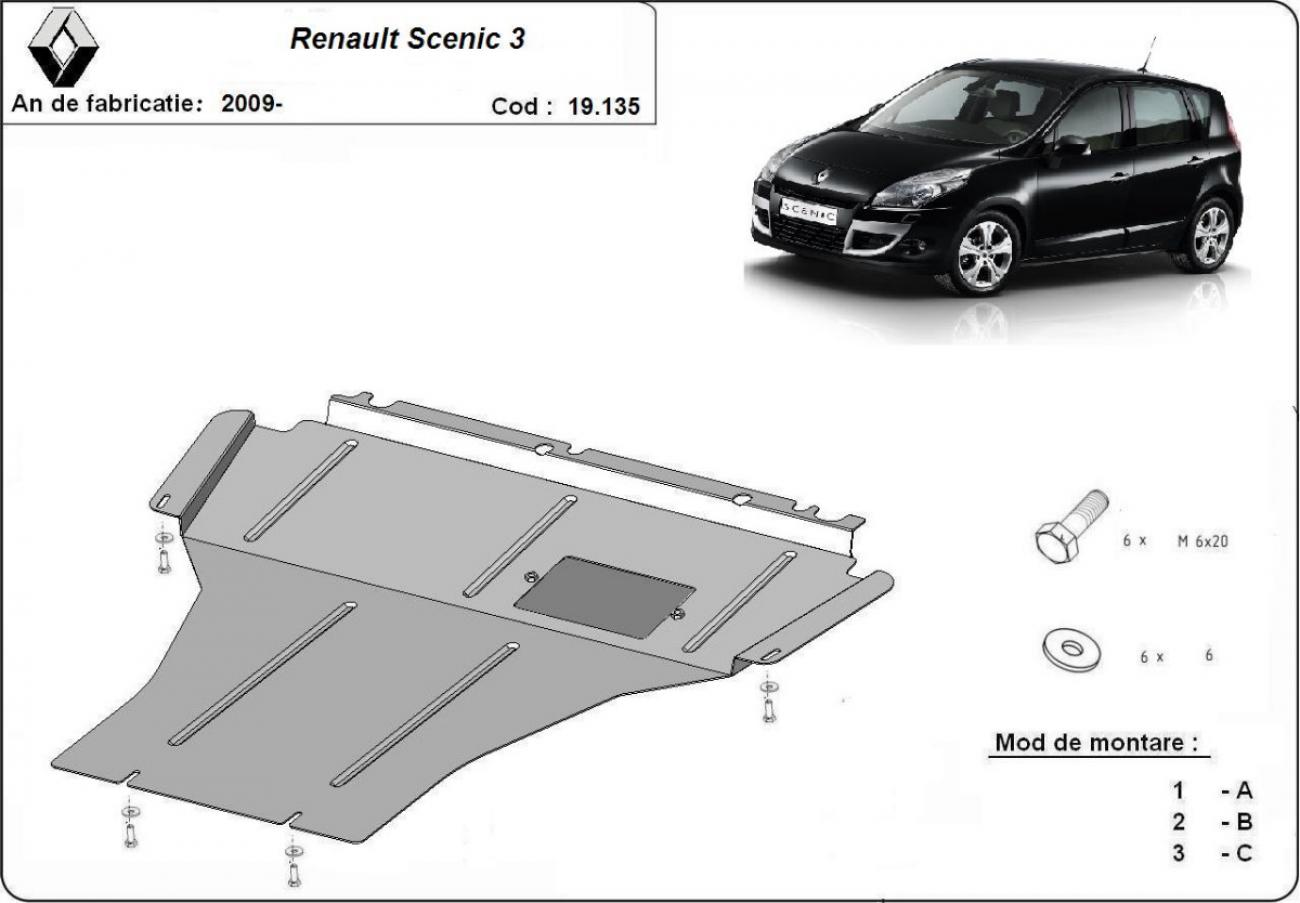 Engine skid plate Renault Scenic 3 - 2