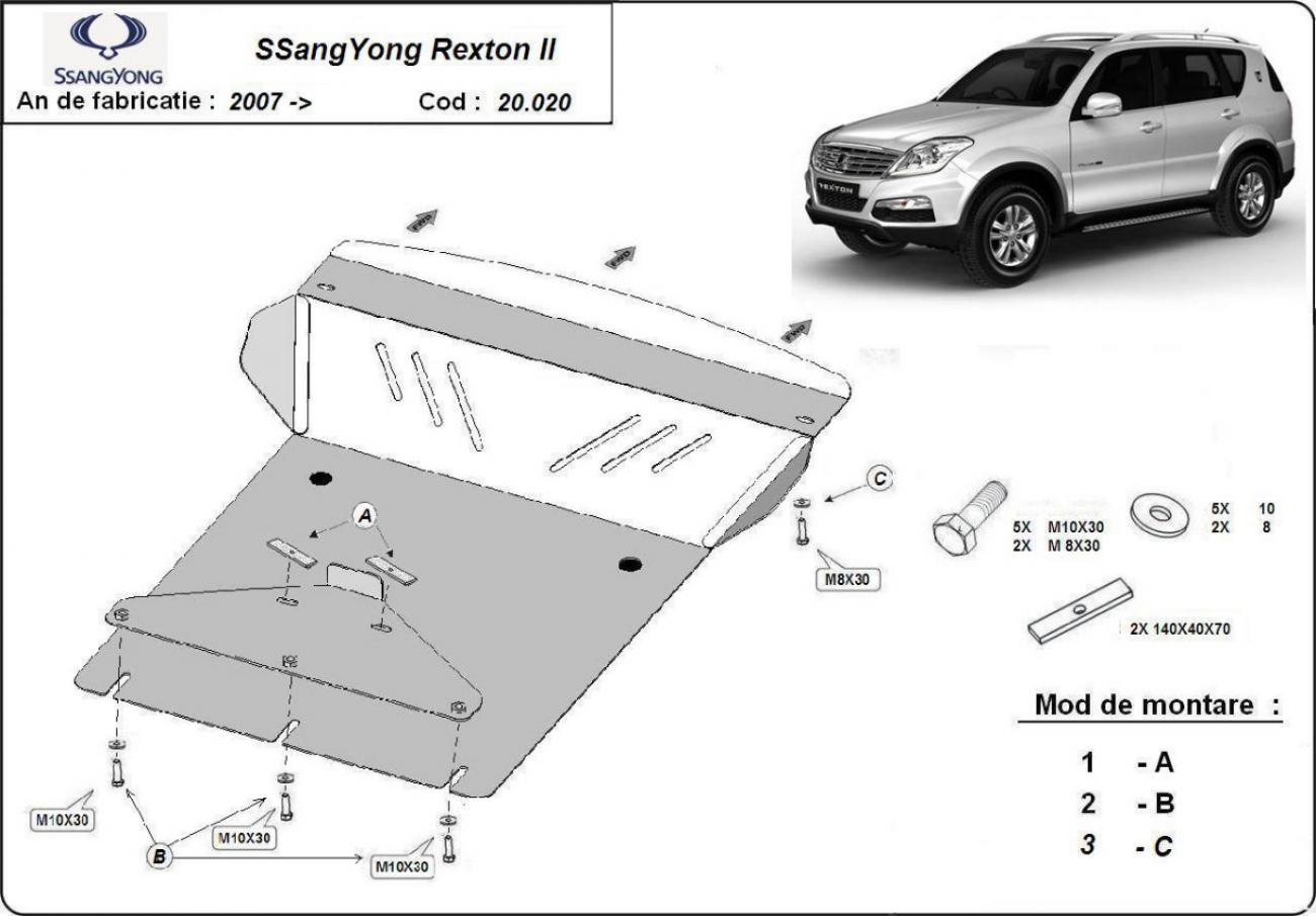 Engine skid plate SsangYong Rexton 2 - 2