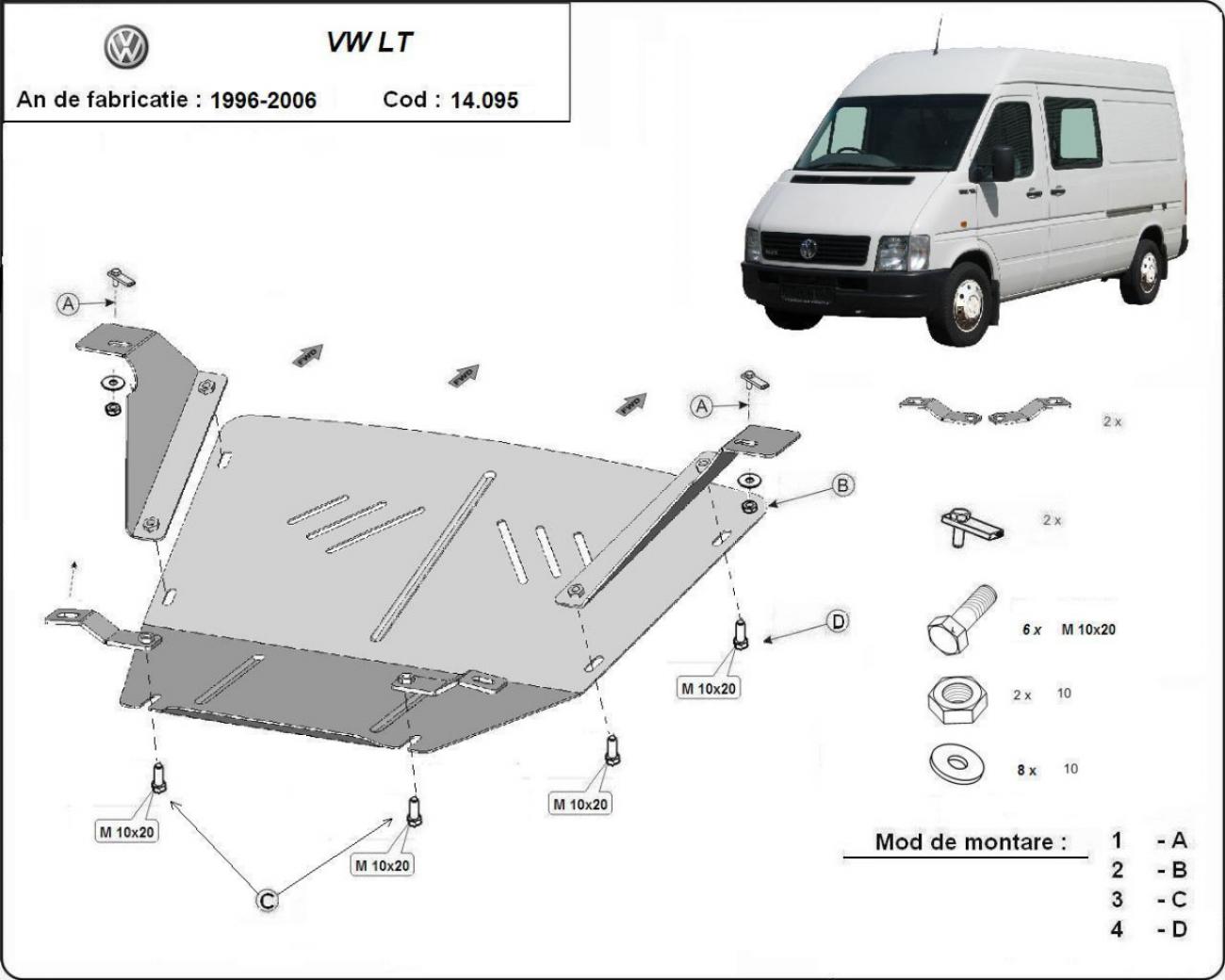 Engine skid plate Volkswagen LT - 2