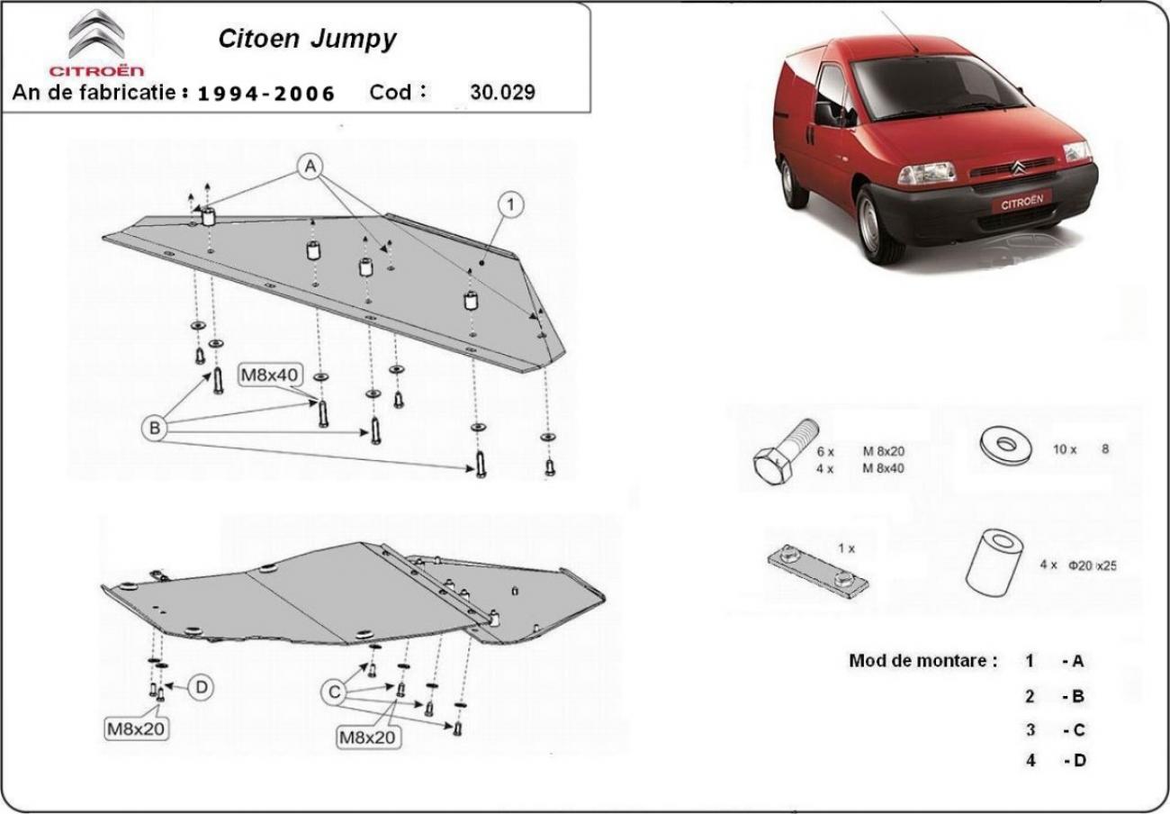 Engine skid plate Citroen Jumpy - 2