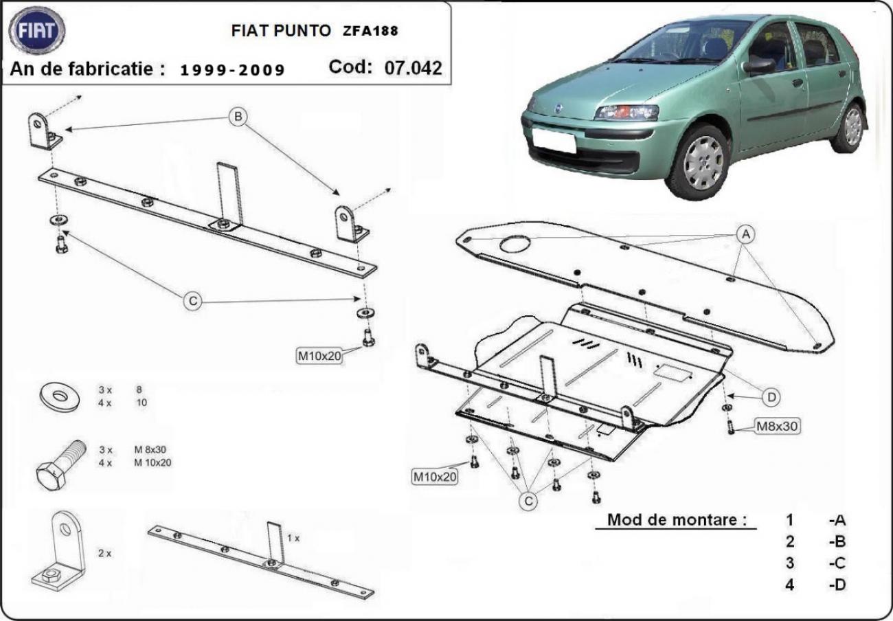 Engine skid plate Fiat Punto - 2